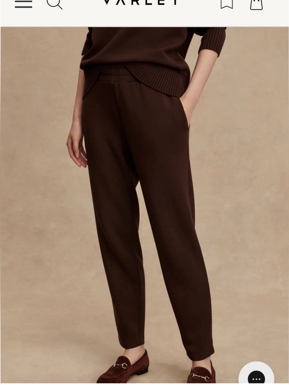 NWOT Varley S The slim pants coffee